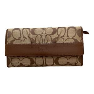 Coach Brown Tri-Fold Wallet